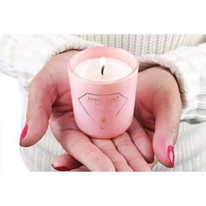 Handmade Soy Coconut Wax Candles in <b>Blush</b> Blooms 3 Wick Custom Scent for Home Decoration 2pc/Box for Valentine's Day - Product Image 2