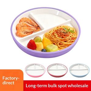 Plato de Silicona con Compartimentos y Tapa, Antideslizante, con Ventosa, Estilo Minimalista Dos en Uno, Nuevo - Product Image 4