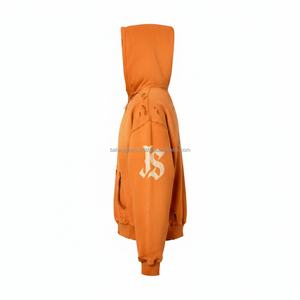 Sudadera con cremallera para mujer Heavyweight Fleece Premium Cotton Fabric Vintage Washed Distressed Style Custom Logo Printing Basics hoodies - Product Image 3