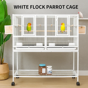 Nuevo fabricante de alambre Big Meta, venta al por mayor, jaula de alimentación de pájaros de acero inoxidable, jaula de pájaros, jaulas de cría de pájaros de Metal grande a la venta - Product Image 2