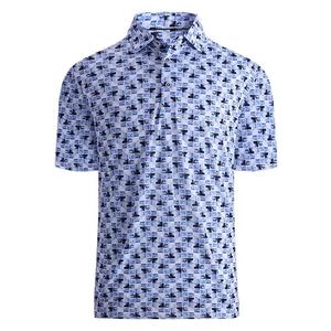 Polo de golf à manches courtes 100 % polyester pour homme, personnalisable avec logo, impression par sublimation intégrale, style sportif, tricot performant - Product Image 3