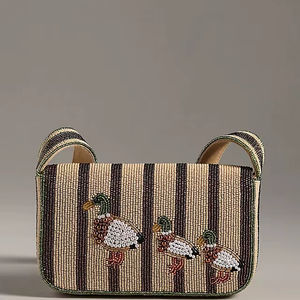 Bolso de Mano Clásico de Algodón con Cuentas de Diseño Moderno para Mujer, Decoración Bordada a Mano con Lentejuelas, Cierre Abierto, para Fiestas, Venta al por Mayor - Product Image 1