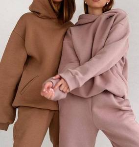 Custom Trendy Oversized Long Sleeve Women's Hoodie New Arrival Casual Pullover Solid Color Printed Jacquard Acid Wash - Product Image 2