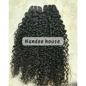 Extensions de cheveux indiens bruts non traités de 8 pouces avec closure, provenant d'un seul donneur, styles bouclés et ondulés, modèle - Product Image 5
