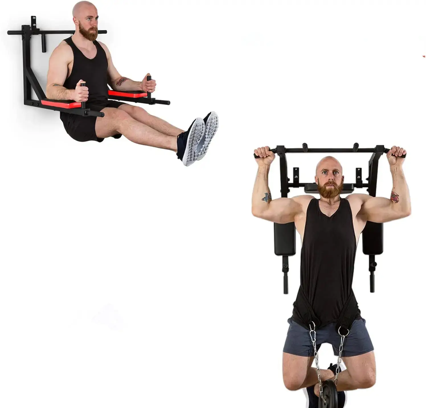 Hot-vendita di alta qualità 2 in 1 barra di trazione barre parallele Multi funzionale a parete montato su barra per Bodybuilding palestra Fitness