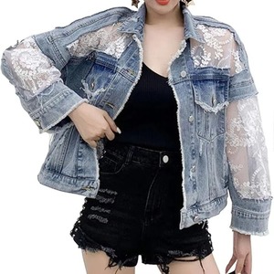 Veste en jean pour femme, manteau en jean tendance, vintage, décontracté, broderie, coupe ample, vêtements d'extérieur - Product Image 6