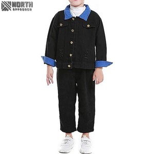 Vente en gros direct d'usine OEM Hauts courts à la mode personnalisés Vestes en jean à manches longues Veste en jean vintage pour enfant Vêtements pour bébés - Product Image 3