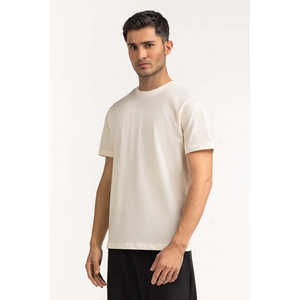 T-shirts basiques 100 % coton, jersey compressé, design uni, 240 grammes, coupe ample, impression sérigraphique, style coréen, modèle MN-TS-SS25-001 - Product Image 4