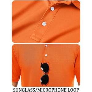 <b>Men</b> Short Sleeve Label Button Polo <b>Shirts</b> Summer Light Weight Solid Color <b>Stretch</b> Comfortable Casual Tops Tees <b>Men's</b> Polo <b>Shirts</b> - Product Image 4