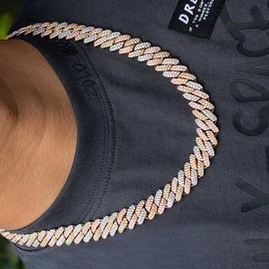 Handmade 925 Sterling <b>Silver</b> 22 Inch 200 Gram 16mm Cuban Link Classic Fashion <b>Chain</b> for Weddings Gifts Features Moissanite Main - Product Image 5