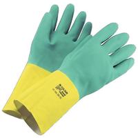 Gants résistants aux produits chimiques Ansell 87-900 à doigts texturés en diamant (latex) en provenance d'Inde pour une protection étendue