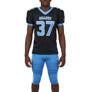 Meilleur prix pour des ensembles d'uniformes de football américain sublimés, respirants, en polyester, à séchage rapide, antibactériens, grande taille, manches courtes - Product Image 5