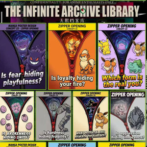 Vente en gros d'impressions d'art anime vintage A5, série Infinite Archive Library, décoration murale pour salle de jeux, collection d'art de monstres de style <span class=keywords><strong>manga</strong></span> - Product Image 6