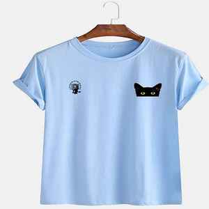 Camiseta sin mangas de verano informal para mujer, camiseta de Yoga de manga corta de gran tamaño con logotipo frontal, blusa suave holgada - Product Image 1