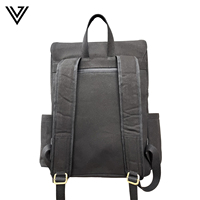 Tas Ransel Kanvas Ringan dengan Ritsleting, Lapisan Katun, Tersedia Berbagai Warna - Hitam, Cokelat, Cokelat Muda, Cocok untuk Perjalanan, Kerja, dan Dapat Digunakan Sebagai Dompet Pendek