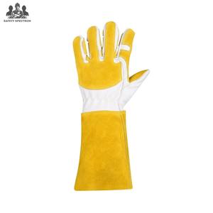 Gants de soudage vintage en cuir à doigts entiers, haute qualité, couleur unie, quantité en vrac, meilleur fournisseur - Product Image 2