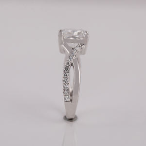 Diseño personalizado 14KT oro diamante princesa corte trenzado banda anillo de bodas alta calidad nuevo estilo clásico de moda regalo sorpresa - Product Image 6