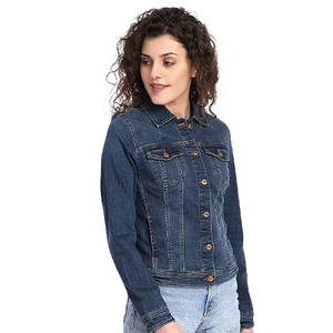 Chaqueta vaquera personalizada de estilo Vintage para mujer, chaqueta vaquera de gran tamaño de tela transpirable de último diseño 2025 - Product Image 4
