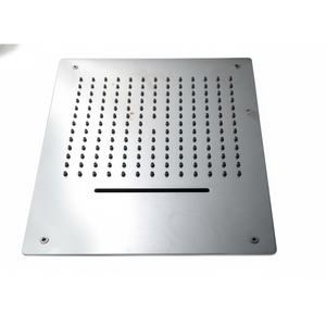 Pomme de douche cachée à cascade à 2 fonctions, acier inoxydable, nickel brossé, montage au plafond, fabricant en gros - Product Image 1