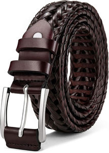 Cinturones de Cuero Vacuno Genuino de Alta Calidad para Hombre, Estilo Vintage con Hebilla de Letras, Diseño Impermeable, Directo desde Pakistán - Product Image 5