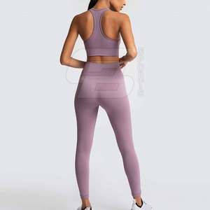 Colección 2024, conjunto de Yoga para mujer más vendido, ligero, muy a la moda, cintura elástica, sólido, OEM, al mejor precio al por mayor - Product Image 6