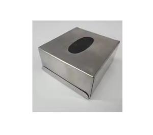 Meilleure vente boîte à mouchoirs en métal argenté brillant de haute qualité couverture de Logo personnalisé avec prix en gros fonction de suspension emballage en Carton - Product Image 1