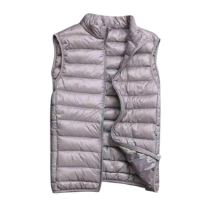 Gilets bouffants chauds pour hommes, vêtements d'extérieur légers à col montant, gilet matelassé respirant, vestes d'hiver sans manches à fermeture éclair - Product Image 2