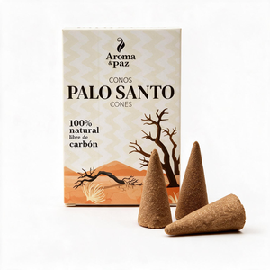 Encens en cône de Palo Santo 100% naturel, sans produits chimiques, bois aromatique, longue durée, écologique, pour une utilisation toute l'année - Product Image 1
