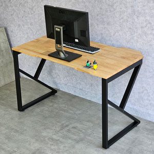 Escritorio para PC Gaming de 120x70cm de madera de caucho con patas de hierro en forma de K, requiere montaje GD68070 - Product Image 6