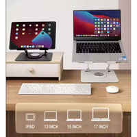 Support de tablette PC réglable en alliage d'aluminium robuste, couleur personnalisée, support de bureau pour la maison et le bureau, design compact pour la taille standard