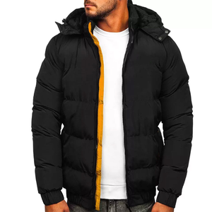 Vente en gros de doudounes pour hommes avec capuche veste d'hiver en duvet à bulles pour hommes en plein air populaire de haute qualité logo personnalisé - Product Image 4