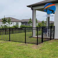 Valla de acero superior plana negra de alta seguridad, panel de valla de acero ornamental soldado de seguridad, valla de acero corten de tubo cuadrado para exteriores