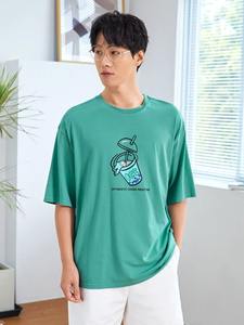 T-shirts manches courtes en jersey 100% coton léger pour hommes T-shirts décontractés de haute qualité pour hommes - Product Image 3