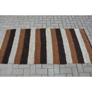 Tapis Moderne Marron Beige 2,8X6,2 pieds Grand Rectangle Classique Vintage Style Turc Laine Polyester Patchwork Motif Latex - Product Image 3