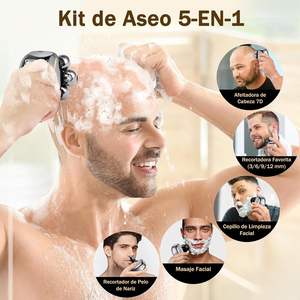 Rasoir électrique 5 en 1 pour hommes, rechargeable par USB, étanche IPX7, avec écran LED, lavable - Product Image 3