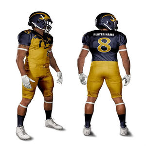 Ensemble complet d'uniformes de football américain sublimation avec impression personnalisée pour jeunes hommes tailles matériel sergé vêtements de sport - Product Image 6