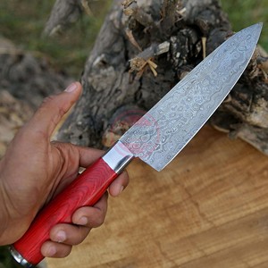 Cuchillo de cocina de acero de Damasco hecho a mano - Product Image 2