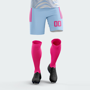 Ensemble d'uniformes de football imprimés confortables, respirants et anti-humidité, haute qualité, manches courtes, séchage rapide, nom d'équipe personnalisé sur le devant - Product Image 5