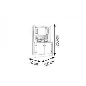Meclube 1600X700 H 2500 mm Marco de distribución de aceite Gabinete Gabinetes de herramientas Categoría de producto - Product Image 2