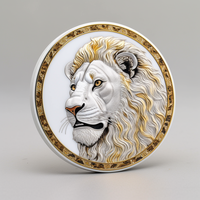 Monedas de Desafío Especiales de Diseño Personalizado en 3D de Alta Gama con Diseño de León en Dos Tonos