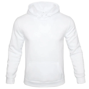 Alta calidad algodón liso peso pesado en blanco de gran tamaño Unisex personalizado de las mujeres de talla grande de los hombres sudaderas con capucha de lana sudaderas - Product Image 3