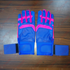 Gants de frappe de baseball professionnels personnalisés 2026 en cuir véritable, poignée antidérapante, logo d'équipe, adulte, ambidextre, fermeture à boucle et crochet - Product Image 3