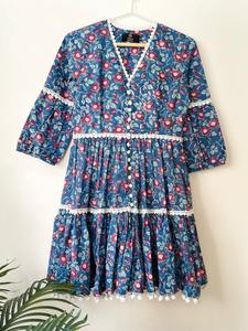 Vestido Mini Informal Dandelion para Mujer, Cuello Cerrado, Algodón, Vestido de Mujer de Fabricante y Exportador Indio - Product Image 6