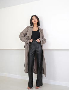 Venta caliente Pantalones de cuero de las mujeres de cuero de oveja de alta calidad Moto Mujeres Nuevo diseño Pantalones de cuero - Product Image 5