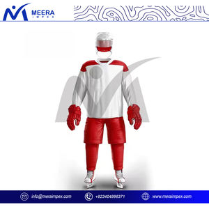 Conjunto de uniforme de hockey sobre hielo para hombre, Jersey y pantalones con logotipo personalizado, ropa deportiva transpirable de secado rápido para partidos de equipo, clubes y uso de entrenamiento - Product Image 3