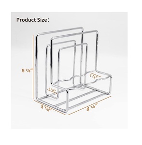 Porte-serviettes en métal galvanisé avec poignée Fournisseur en gros Boîte à mouchoirs en fer métallique pour cuisine/salle de bain Boîte à mouchoirs - Product Image 3