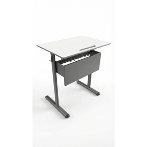 Escritorio Individual Moderno con Patas en T 2026, Superficie CDF, Cesta de Alambre para Escuela, Venta al por Mayor - Product Image 3