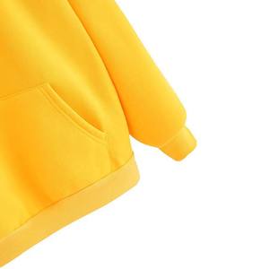 Naranja nuevo diseño 100% tela de algodón gimnasio manga larga deportes Invierno Polar hombres Sudadera con capucha con bolsillo de canguro sudaderas básicas - Product Image 5