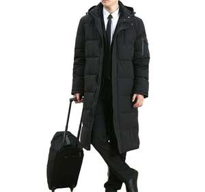 Manteau à capuche chaud personnalisé Streetwear Manteaux de duvet longs avec fermeture éclair pour hommes Grande taille Veste bouffante coupe-vent d'hiver Manteaux Vestes pour hommes - Product Image 4