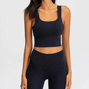 Vêtements de sport pour femmes personnalisés de haute qualité pantalons de yoga taille haute pantalons de gymnastique ensembles de motifs solides grande taille disponibilité en gros - Product Image 4